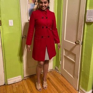 Elegant Knee Length Double Breasted Pea Coat